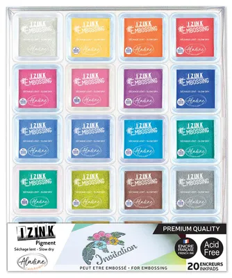 Image de Aladine Set de tampons encreurs - Embossing Pigment 20 pièces pour les loisirs créatifs