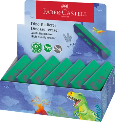 Immagine prodotto di Faber-Castell 188750 FABER-CASTELL gomma da cancellare in plastica "Dino", verde/blu