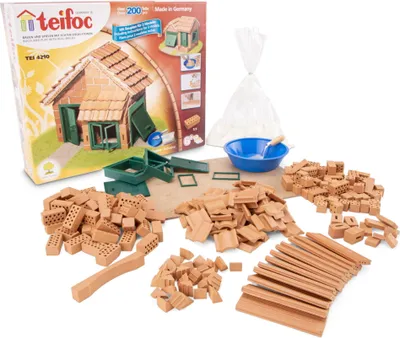 Produktbild von teifoc Steinbaukasten 4210 - Haus mit Ziegeldach