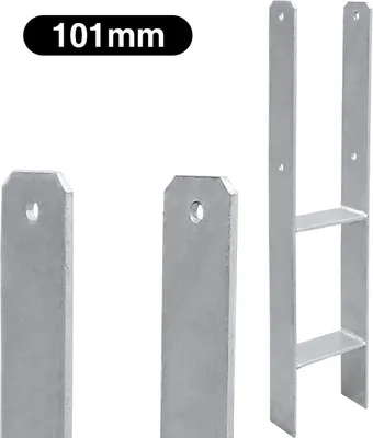 Produktbild von 2x 101MM Pfostenanker H-Anker Pfostenträger Pfostenanker