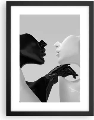 Produktbild von Gerahmtes Poster - Schwarzer Rahmen - Schwarz Weiß Statue - 30x40 cm - Wand Bild - Wanddeko - Wandbilder - Kunstposter - Wandposter - Bilderrahmen - Bilder - Kunstdruck - P2BPA30x40-4736