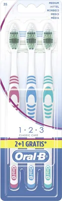 Image de Oral-B Zahnbürste 1 2 3 Classic Care Mittel 2er+1 Gratis