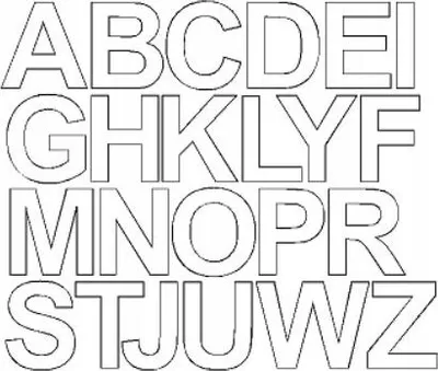 Image de Lettres autocollantes, 4,5 cm, blanc mat