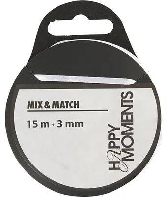 Produktbild von Satinband, B 3 mm, Weiß, 15 m/ 1 Rolle [HOB-524501]