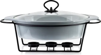 Produktbild von Mondex | Auflaufform Mit Untersetzer - Grau - 1,6 L - Temperaturbeständig Bis 140 °c - Kochgeschirr