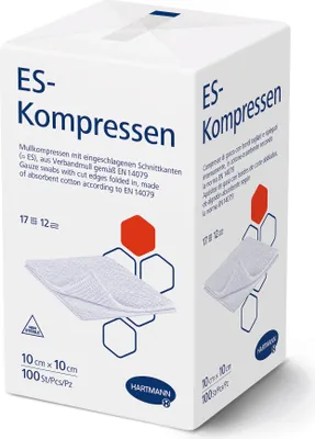 Produktbild von Paul Hartmann AG ES-Kompresse 10x10cm unsteril 8f 100St