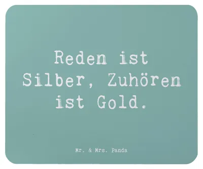 Produktbild von Mr. & Mrs. Panda Mousepad Spruch Konflikte friedlich lösen - Meeresbrise - Geschenk, Streitschlichtung, pc mausunterlage, Mauspad, Verbindungen stärken, Vertrauem, laptop