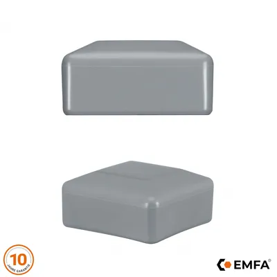 Produktbild von Pfostenkappe 7x7 cm Grau 5 Stück vierkant 70x70 mm Zaunpfahlkappe Kunststoff Zaunpfoste