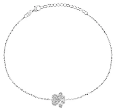 Produktbild von Verspieltes Silberpfoten-Armband BRC29W