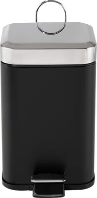 Produktbild von Treteimer eckig Jannik 3 Liter Schwarz Silber