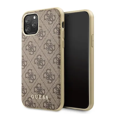 Produktbild von GUESS Apple iPhone 11 Pro 4G Collection Hard Case Cover Schutzhülle Braun