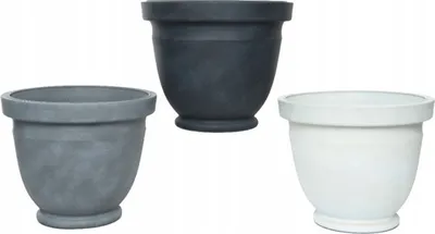 Zdjęcie produktu dla Okrągła plastikowa doniczka, gładka, 33 cm