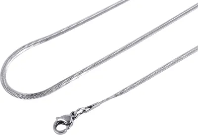Produktbild von Akzent Edelstahl Schlangenkette, silberfarben, Stärke 2mm