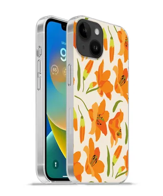 Produktbild von MuchoWow® Handyhülle Schutzhülle Hülle für Apple iPhone 14 - Softcase Blumen - Lilie - Muster Silikon Softcase Handy Hülle - Mobiltelefonhülle