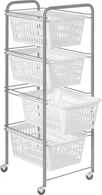 Immagine prodotto di Carrello universale Carrello Siena Carrello da cucina per bagno Cucina 4 cestini