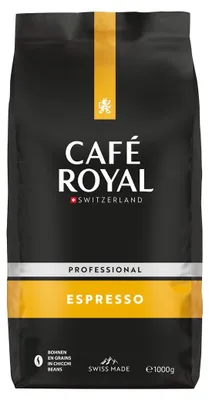 Produktbild von Café Royal Espresso, 1 kg, Cappuccino, Espresso, Latte Macchiato, Ristretto, 100% Arabica, 1 Stück(e), Tasche