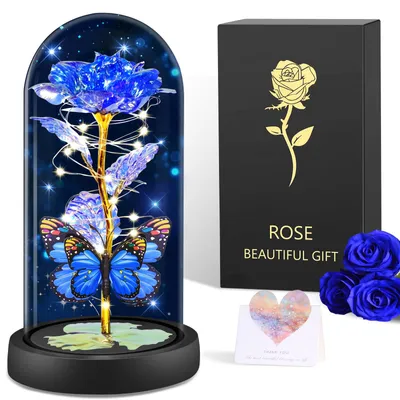 Ewige Glasrose mit LED-Licht – romantisches Geschenk für Damen