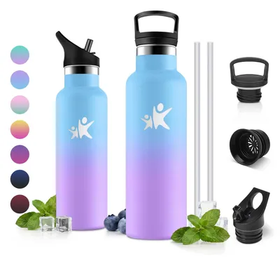 Produktbild von Trinkflasche Edelstahl 500ml, doppelwandig isoliert, BPA-frei, auslaufsicher