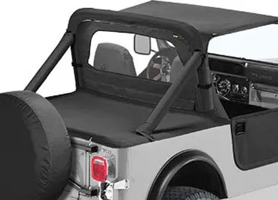 Zdjęcie produktu dla Owiewka Windjammer Black Denim miękki top Bestop Jeep CJ 74-86 Wrangler YJ 87-95