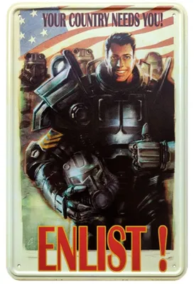 Image de DEVplus Fallout Metallschild Enlist