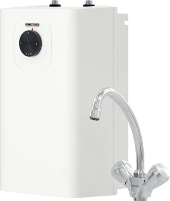 Produktbild von STIEBEL ELTRON Neueste Generation druckloser Kleinspeicher UFP 5 Trend inklusive Temperierbatterie TWS-W mit Stecker, thermostop-Funktion, Untertischboiler 5 Liter Niederdruck, 2 kW, 204967