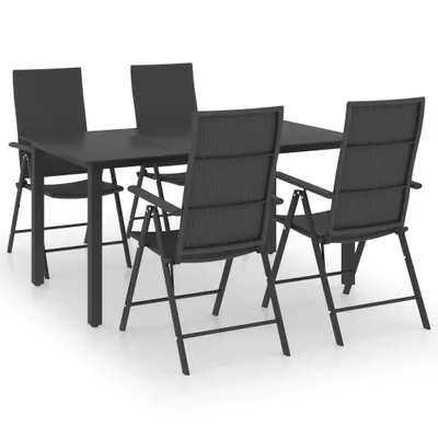 Produktbild von 5-tlg. Garten-Essgruppe Schwarz