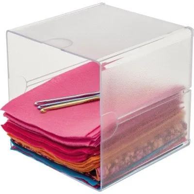 Image de deflecto Boîte d'organisation Cube, 1 compartiment, transparent