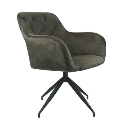 Obrázek produktu pro Kondela Designové otočné křeslo Veleza New - hnědá (Velvet)
