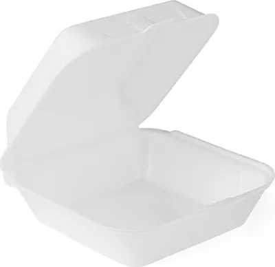 Produktbild von 300 Burgerboxen Hamburgerboxen XL XPS 185 x 185 x 80 mm weiß laminiert
