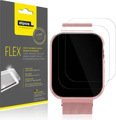 Produktbild von 2x Schutzfolie für Banlvs Smartwatch 1.83 Zoll Folie, 100% Displayabdeckung, dipos Flex