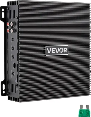 Immagine prodotto di Amplificatore per auto VEVOR a 2 canali, stadio finale in classe AB con funzione di bridging, max. 2 x 300 W a 4 ohm / 2 x 600 W a 2 ohm, amplificatore ad alte prestazioni per SUV, pick-up e fuoristrada, amplificatore audio multicanale