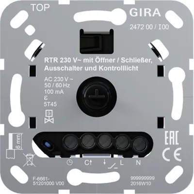 Image de Gira Raumtemperaturregler 230V Öff./Schließ. 247200 (247200)