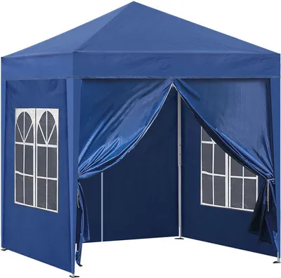 Produktbild von CLIPOP 2 x 2 m Pop-Up-Pavillon für den Außenbereich, wasserdicht, mit 4 Seitenteilen und Tragetasche, Blau