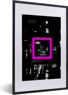 Produktbild von MuchoWow® Gerahmtes Poster Spiele - Konsole - Neon 40x60 cm - Poster mit Schwarzem Bilderrahmen Wandposter Rahmen Foto Bilder - Poster in Rahmen