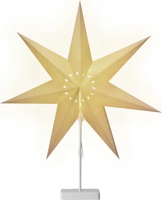 Produktbild von CASARIA® LED Weihnachtsstern mit Ständer Beleuchtet 60 cm Batterie Fenster Weihnachtsdeko Weihnachten Fensterdeko Leuchtstern Dekostern Papierstern