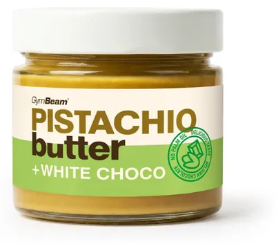 Zdjęcie produktu dla GymBeam – masło pistacjowe z białą czekoladą, 220 g