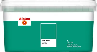 Produktbild von Alpina Wandfarbe Pantone matt emerald 1 L