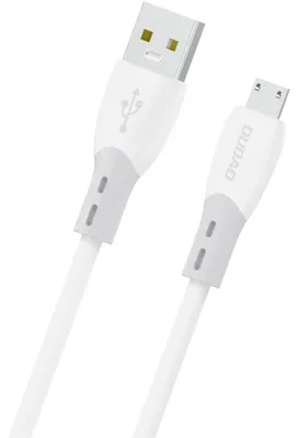 Produktbild von Dudao L25SM USB-A/Micro-USB Ladekabel – 1m, 3A, Weiß KP41481