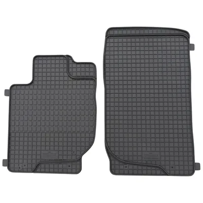 Produktbild von für Fiat Fullback ab 06/2016 vorne PETEX Gummimatten 2-teilig schwarz Allwettermatten Gummifußmatten