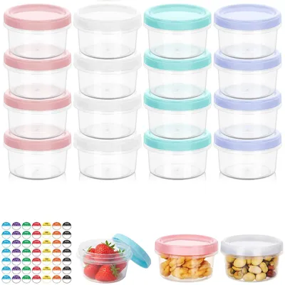 16er-Set kleine Gefrierdosen mit Deckel, 200 ml, BPA-frei