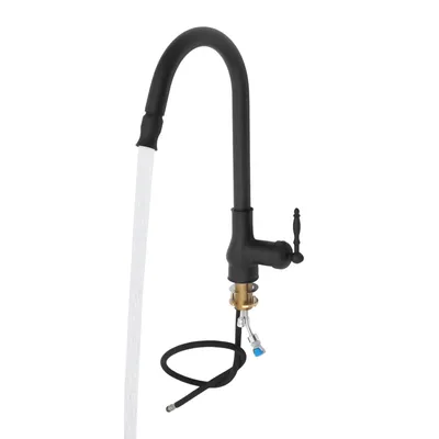 Produktbild von Küchenarmatur Wasserhahn mit ausziehbarer Brause schwarz