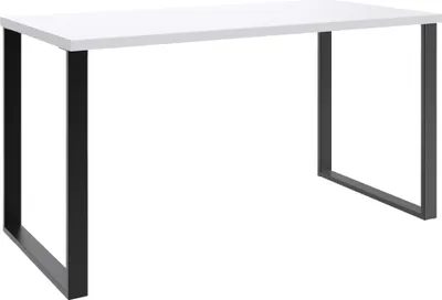 Produktbild von Jugendzimmer-Schreibtisch 140 cm breit in weiß, mit Metallgestell NOLI-43