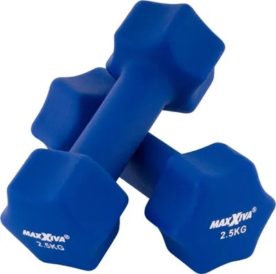 Obrázok produktu pre MAXXIVA sada činiek s neoprénovým poťahom 2x 2,5 kg, modrá