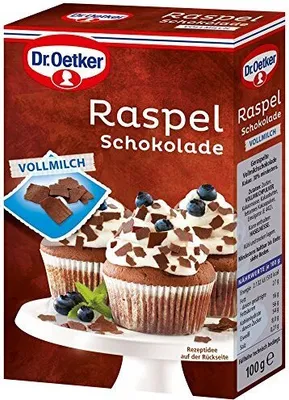 Obrázok produktu pre Dr. Oetker strúhaná čokoláda s mliekom, balenie po 5 ks (5 x 100 g)