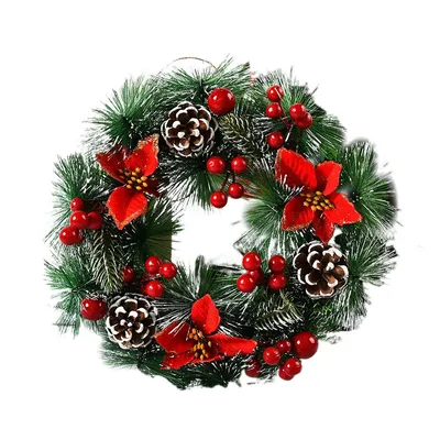 Produktbild von Türkranz Weihnachten - Adventskranz - Deko- und Tischkranz für Herbst und Weihnachten - liebevolle Handarbeit ,30CM(B)