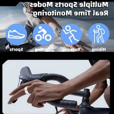 Gesunde Ring mit Display und Touchbedienung, Fitness Tracker für Männer und Frauen, Sportmodi, IP68 wasserdicht