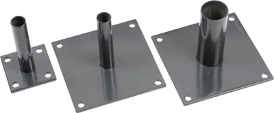 Produktbild von Floraworld Bodenplatte Zaunpfosten Ø 3,4 x 10 x 10 cm anthrazit