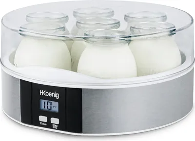 Produktbild von H.KOENIG ELY70 Joghurtbereiter / Edelstahl / 7 Gläser mit 150 ml / Programmbierbar 15h