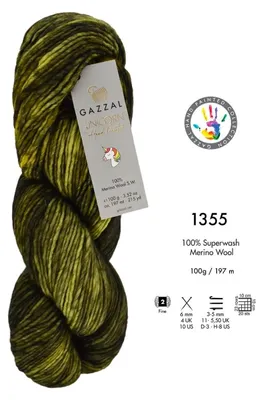 Zdjęcie produktu dla Włóczka Gazzal Unicorn 1360 - do szydełkowania i robienia na drutach
