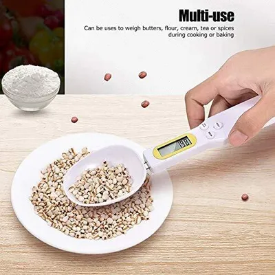 Produktbild von BuyWeek Digital Löffelskala, hochpräziser Messlöffel, Elektroküchen -LCD -Display, Lebensmittelskalen Back